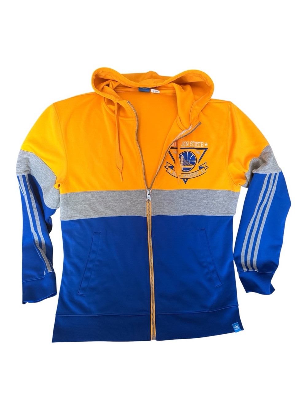 adidas Gold & Blue Full-Zip Hooded Jacket